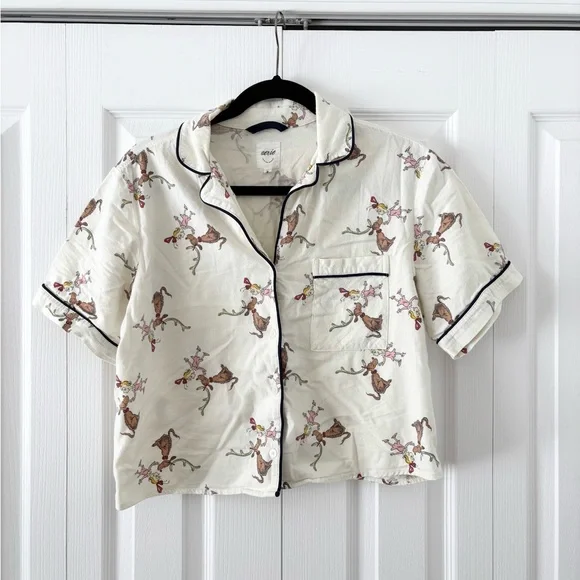 Aerie Cindy Lou Who Pajama Top - Picture 1 of 3